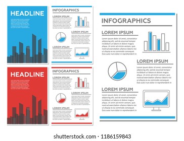 Creative Brochure Template Design with infographic chart. Flyer abstract template