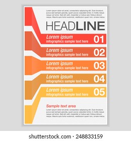 Creative Brochure Template Design with infographic chart. Abstract  Vector Flyer, Pamphlet, Leaflet layout for marketing, advertising and Flat style web site banners, Posters, Placards.