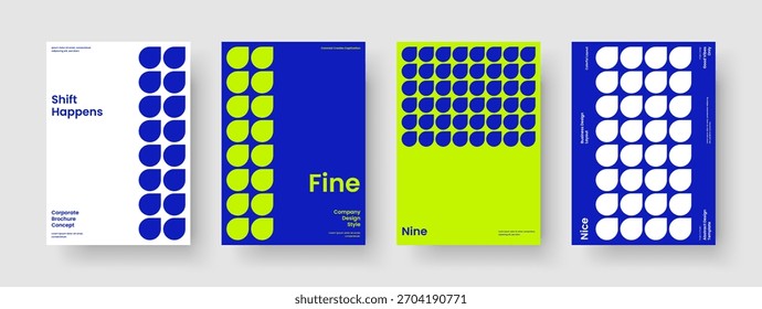 Plantilla de folleto creativo. Diseño de informe moderno. Diseño geométrico de la presentación del negocio. Portada de libro. Anuncio. Cartel. Volante. Antecedentes. Identidad de marca. Revista. Boletín informativo. Panfleto. Publicidad