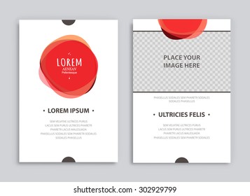 Creative brochure templates. Abstract back and front flyer backgrounds. Vector design.