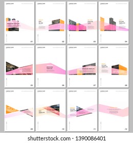 Creative brochure templates with architecture design. Abstract modern architectural background. Covers design templates for flyer, leaflet, brochure, report, presentation, advertising, magazine.