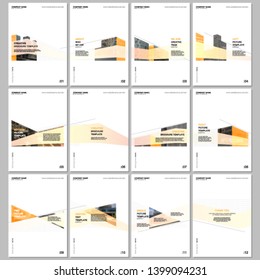 Creative brochure templates with architecture design. Abstract modern architectural background. Covers design templates for flyer, leaflet, brochure, report, presentation, advertising, magazine