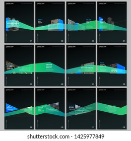Creative brochure templates with architecture design. Abstract modern architectural background. Covers design templates for flyer, leaflet, brochure, report, presentation, advertising, magazine.