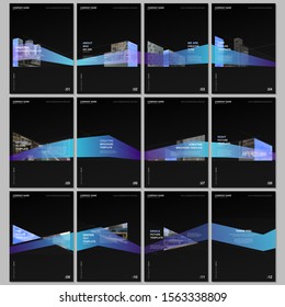 Creative brochure templates with architecture design. Abstract modern architectural background. Covers design templates for flyer, leaflet, brochure, report, presentation, advertising, magazine.