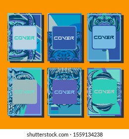 Creative brochure templates with colorful devil elements. Covers design templates for flyer, leaflet, brochure, report, presentation, advertising, magazine.