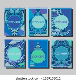 Creative brochure templates with colorful devil elements. Covers design templates for flyer, leaflet, brochure, report, presentation, advertising, magazine.