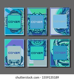 Creative brochure templates with colorful devil elements. Covers design templates for flyer, leaflet, brochure, report, presentation, advertising, magazine.