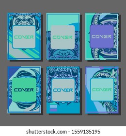 Creative brochure templates with colorful devil elements. Covers design templates for flyer, leaflet, brochure, report, presentation, advertising, magazine.