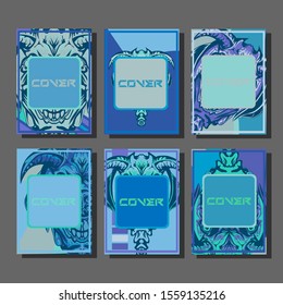 Creative brochure templates with colorful devil elements. Covers design templates for flyer, leaflet, brochure, report, presentation, advertising, magazine.