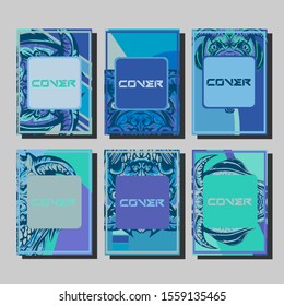 Creative brochure templates with colorful devil elements. Covers design templates for flyer, leaflet, brochure, report, presentation, advertising, magazine.