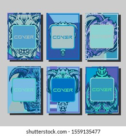Creative brochure templates with colorful devil elements. Covers design templates for flyer, leaflet, brochure, report, presentation, advertising, magazine.