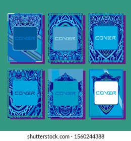 Creative brochure templates with colorful devil elements. Covers design templates for flyer, leaflet, brochure, report, presentation, advertising, magazine.