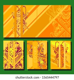 Creative brochure templates with colorful elements. Covers design templates for flyer, leaflet, brochure, report, presentation, advertising, magazine.