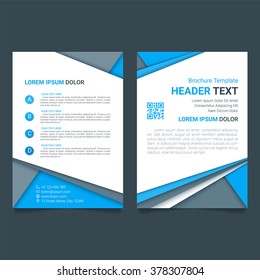 Creative brochure vector template. Modern poster, flyer business template in a material design style. Vector illustration