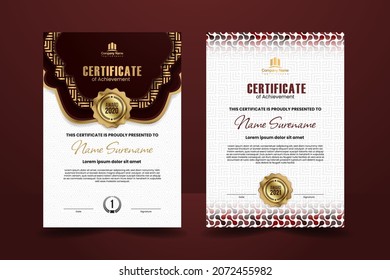 Creative Brown Certificate Template Design