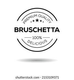 Creative (Bruschetta) logo, Bruschetta sticker, vector illustration.