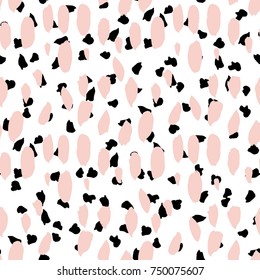 Creative Brush Dots Seamless Pattern .Abstract Chaotic Minimal Art Print for Design 