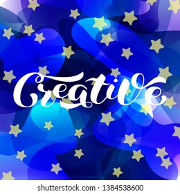 Creative brush  lettering. Vector illustration for clothes or card