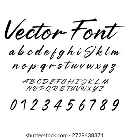 Fuente de script de pincel creativo con mayúsculas y minúsculas