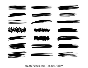 Creative Brush Stroke Elements for Design