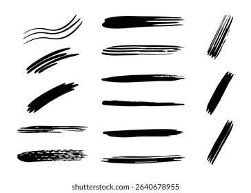 Creative Brush Stroke Elements for Design