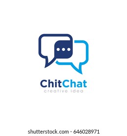 Creative Bubble Chat Concept Logo Design Template