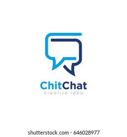 Creative Bubble Chat Concept Logo Design Template