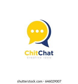 Creative Bubble Chat Concept Logo Design Template