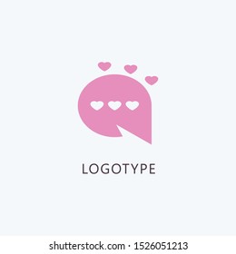 Creative bubble chat Logo design vector template. Media talk geometric symbol concept icon.