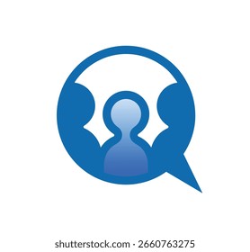 Ilustración creativa del diseño del símbolo del icono del Vector del logotipo de tres personas	