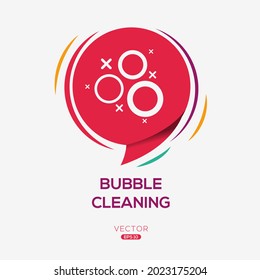 Creative (bubble cleaning) Icon ,Vector sign.