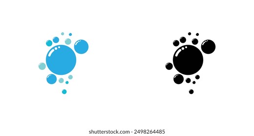 Creative bubble logo design with modern concept premium vector