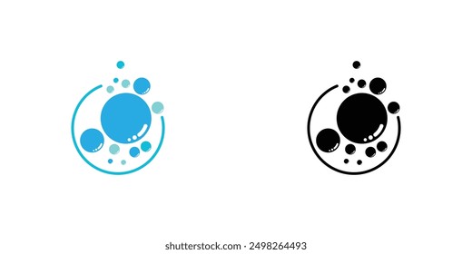 Creative bubble logo design with modern concept premium vector