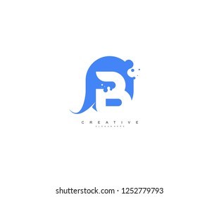 Creative Bubble Smooth Rectangle with Dots Initial BB Letter Logo Design