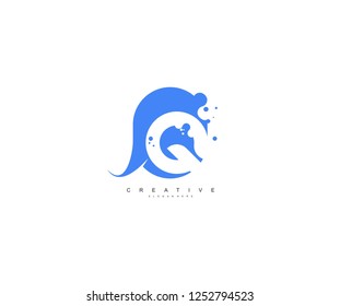 Creative Bubble Smooth Rectangle with Dots Initial Q Letter Logo Design