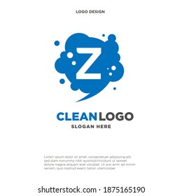 Creative Bubble Smooth Rectangle with Dots Initial Z Letter Logo Design