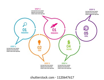 creative bubble speech element infographic data timeline template element.diagram.chart data.workflow.marketing.isolated on white background