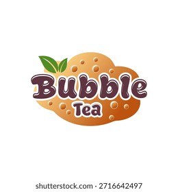 Creative bubble tea logo ideas with a combination of bubbles, tea leaves and drinks for cafes, restaurants, etc.