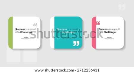 Creative Bubble testimonial banner, quote, infographic set. Social media post template designs for quotes. Empty speech bubbles, quote bubbles and text box
