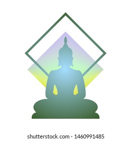 Creative buddha icon design