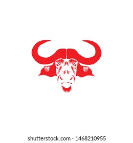 creative Buffalo head design logo ideas become a brand symbol for your business, the concept of buffalo icons.
