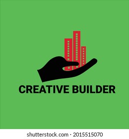 Creative builder real estate logo design 