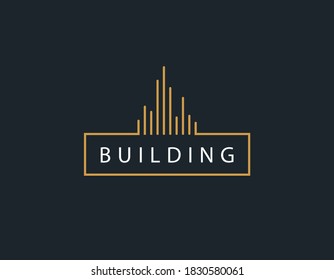 Design-Illustration des Logos für kreative Gebäudearchitektur