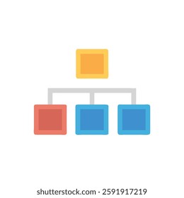 Creative building blocks icon perfect for children's projects.