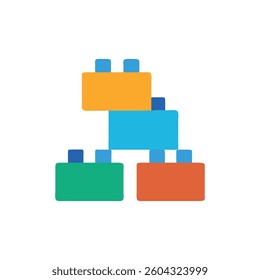 A creative building blocks icon tailored for experts in education and construction.