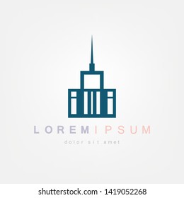 Creative Building Concept Logo Design Template