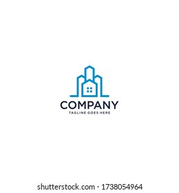 Creative Building Concept Logo Design Template
