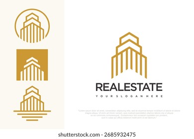 Design-Vorlage für das Logo des Creative Building Concept . Vektorgrafik
