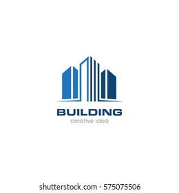 Creative Building Concept Logo Design Template