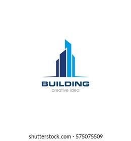 Creative Building Concept Logo Design Template